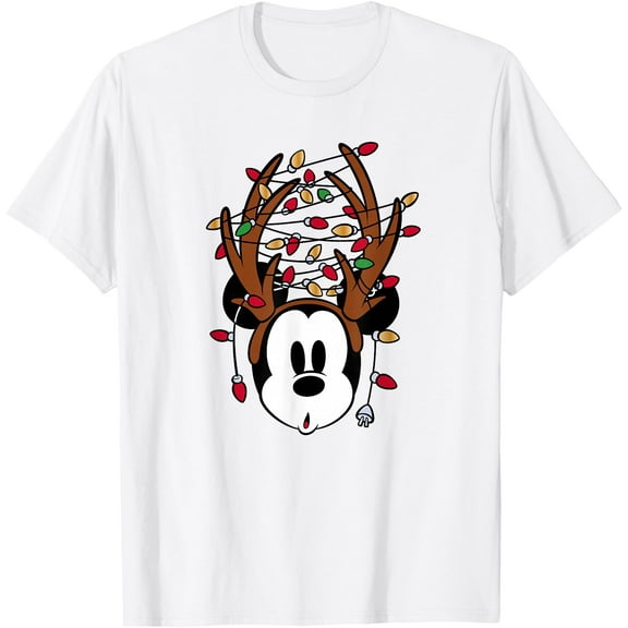 Mickey Mouse Tangled Holiday Christmas DTG Print Unisex T-Shirt