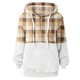 thumbnail image 4 of ICHUANYI Liquidación Moda Mujer Cremallera Cuello en V Pullover Tops Manga Larga Blusa con Capucha Sudadera ICHUANYI WER2023082204651, 4 of 4