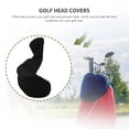 thumbnail image 2 of Black Golf Head Covers Driver 1 3 5 Fairway Woods Headcovers for Club Fits All and Clubs 3Pcs, 2 of 10