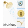 thumbnail image 5 of EVERSTEIN Dual Heads 16" Rainfall & High Pressure 6" Shower System w/ Thermostatic Faucet & Body Jets Brushed Gold, 5 of 19