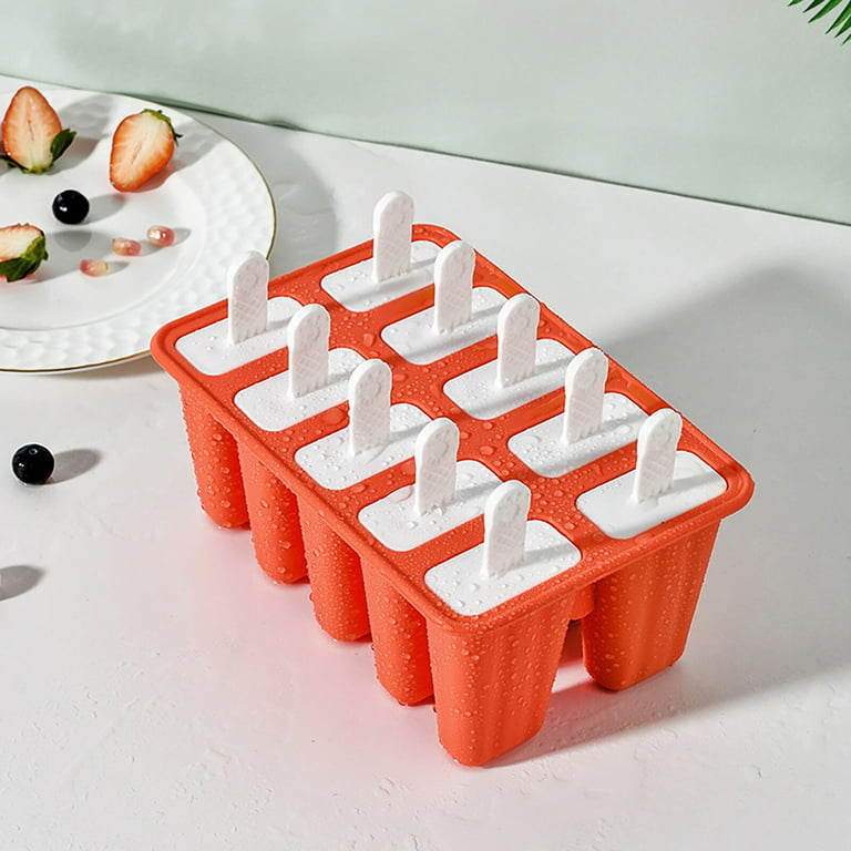 3 Pack Silicone Popsicle Molds,Reusable Ice Popsicle 12-cavity Homemade  Kitchen Gadgets Stackable Ice Trays,BPA Free Ice Pop Mold Specialty