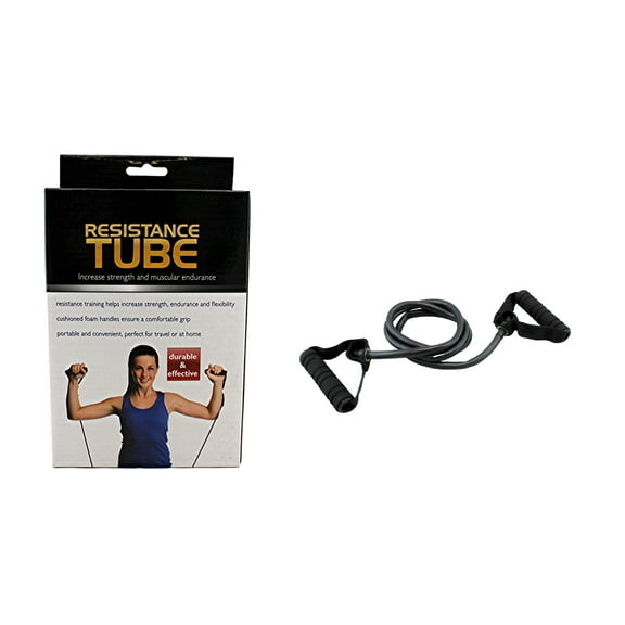 Health & Fitness Medium Resistance Tube With Foam Handles Exercise - Perfect for Home Workouts