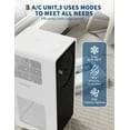 thumbnail image 3 of EastVite 14000 BTU Portable Air Conditioner with Remote Control - 3-in-1 Cooling, Fan & Dehumidifier, Smart/Sleep Modes, Auto Swing, 24H Timer - Black, 3 of 7