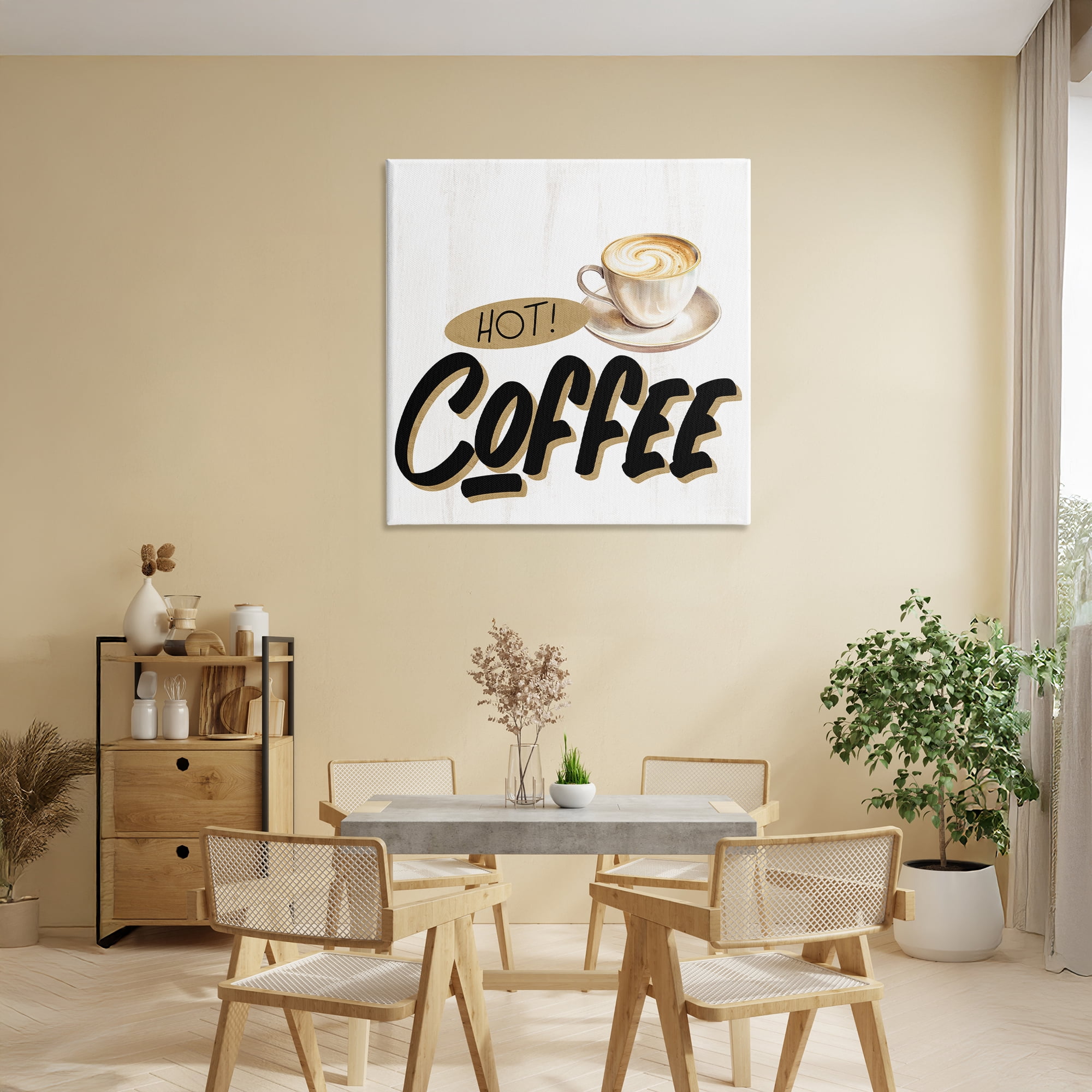 Stupell Industries Retro Fresh Hot Coffee Canvas Wall Art, design by Kim Allen