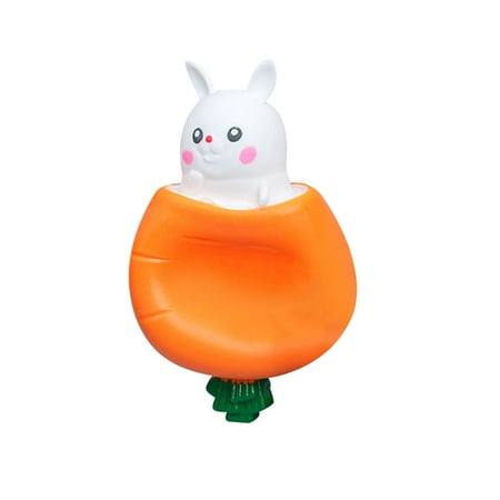 

Fufafayo kids christmas gifts Cute Little White Rabbit Toy Squeezing Cup Decompression Radish Rabbit Cup New Trick Kneading Rabbit