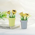 thumbnail image 3 of shenmeida 3pcs Exquisite Scene Model Simple Small Sunflower Mini Potted Micro Landscape Ornament for Children, 3 of 7