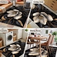 thumbnail image 5 of 3'x5' Area Rugs, Black Gold Flower Indoor Outdoor Area Rug for Living Room Bedroom, Gradient Luxurious Floral Botanical Washable Bathroom Rugs Kitchen Floor Carpet Mats Home Decor Aesthetic, 5 of 8
