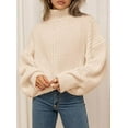 thumbnail image 4 of PRETTYGARDEN Fall Oversized Sweaters for Women Chunky Knit Long Sleeve Turtle Neck Pullover Tops Cozy Winter Clothing, 4 of 8