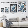 thumbnail image 3 of Artery8 Kingfisher Bird Wildflowers Artwork Blue Floral Living Room Large Wall Art Poster Print Thick Paper 18X24 Inch, 3 of 5