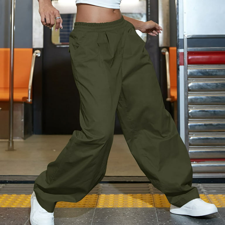 Hip Hop Loose Cargo Pants Womens Baggy 90s Dance Trouser Fashion Jogging  Harem Pants Wide Leg Joggers Streetwear