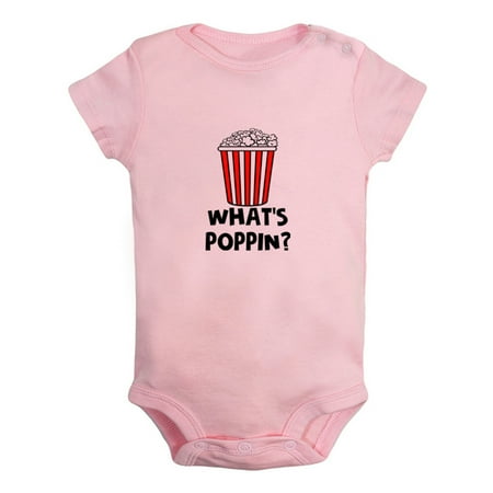 

Whats Poppin Funny Rompers For Babies Newborn Baby Unisex Bodysuits Infant Jumpsuits Toddler 0-12 Months Kids One-Piece Oufits (Pink 18-24 Months)