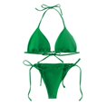 thumbnail image 1 of Bikini Sexy para mujer, traje de baño de dos piezas con Push-Up, bañador de Color liso con lazo lateral, Tanga, ropa de playa 2024, 1 of 1