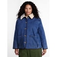 thumbnail image 5 of Terra & Sky Women’s Plus Reversible Chore Coat with Long Sleeves, Sizes 0X-5X, 5 of 7