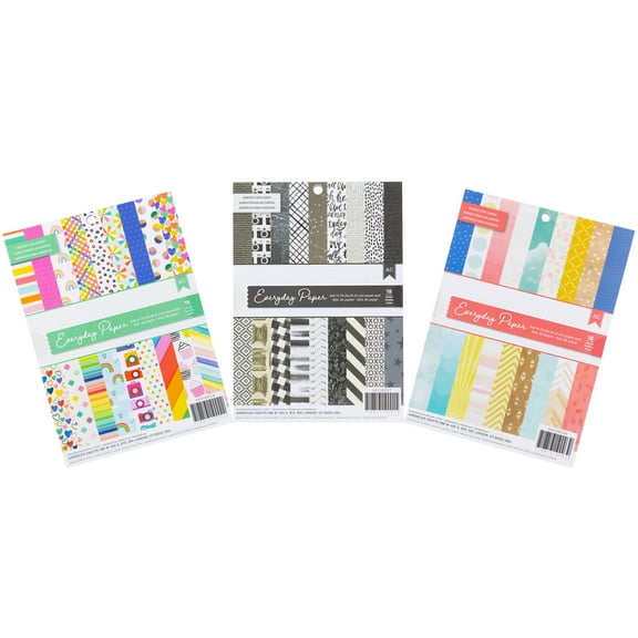 American Crafts Paper Pad 6"X8" -Assorted Styles