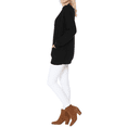 thumbnail image 4 of YEMAK Women's Long Sleeve Chunky Waffle Knit Open Front Sweater Cardigan HK8246-BLACK-ML, 4 of 4