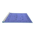 thumbnail image 2 of Ahgly Company Machine Washable Indoor Round Oriental Blue Traditional Area Rugs, 3' Round, 2 of 4