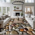 thumbnail image 3 of Colorful Stones Area Rugs 8'x10', Washable Small Throw Rugs for Living Room Patio, Farmhouse Stones Modern Art Indoor Outdoor Rug Non-Slip Low Pile Carpet Runner Reversible Floor Mats, 3 of 8