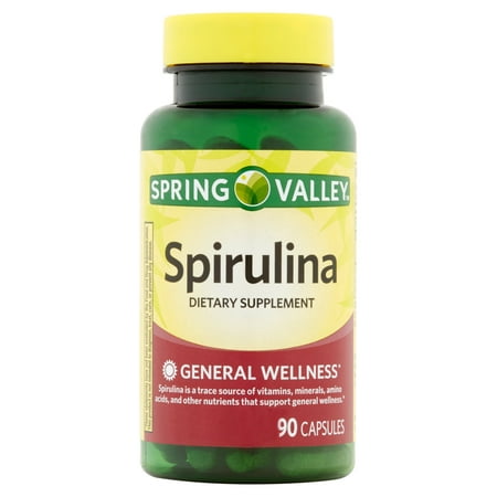 Spring Valley Supplément diététique Spirulina Capsules, 90 count