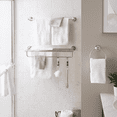 thumbnail image 6 of (2 pack) Better Homes & Gardens Over the Door Hanging Towel Bar Hooks, Chrome, 2 per Pack, 6 of 12