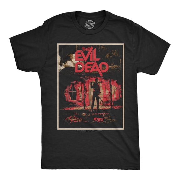 Mens Funny T Shirts Evil Dead Cabin Final Horror Movie Tee For Men Graphic Tees