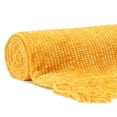 thumbnail image 3 of Chanasya Soft Golden Chenille Knitted Textured Decorative Throw Blanket - Elegant Lightweight Luxury Warm Fuzzy Cozy Decor with Tassels for Couch Sofa Bed Chair Bedroom Living Room (50x65 Inches), 3 of 6