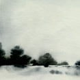 thumbnail image 2 of Caroline, Emma 26x26 Black Ornate Wood Framed with Double Matting Museum Art Print Titled - Ink Bloom Landscape II, 2 of 4