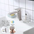 thumbnail image 3 of Aquaterior 1 Hole Bathroom Sink Faucet Square 1 Handle Cold & Hot Water Nickel 3.2 lbs, 3 of 11