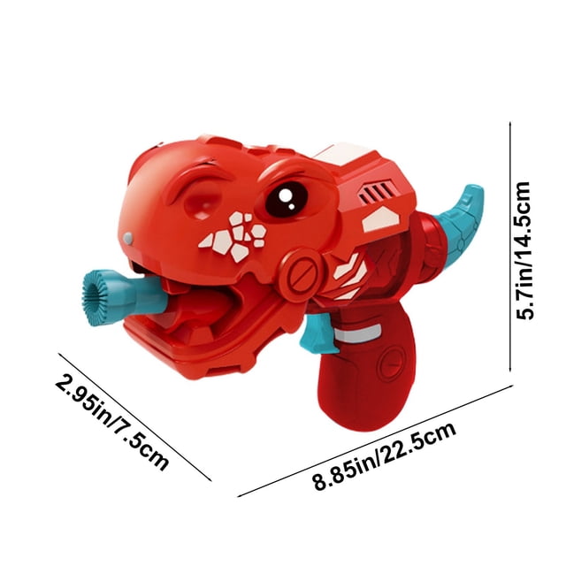 Juguetes para piscina, juguetes para bebés y niños pequeños: pistolas de luz y música con forma de dinosaurio ahumado elástico, juguete para niños, máquina de burbujas de 50 ml.