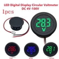 thumbnail image 2 of New Digital Voltmeter LED Voltmeter Measuring Instrument Round Voltmeter 4V-100V Start DC Digital Display Voltmeter, 2 of 10