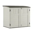 thumbnail image 2 of Suncast 34 Cubic Feet Horizontal Backyard Storage Stow Away Shed, Ivory (4 Pack), 2 of 6