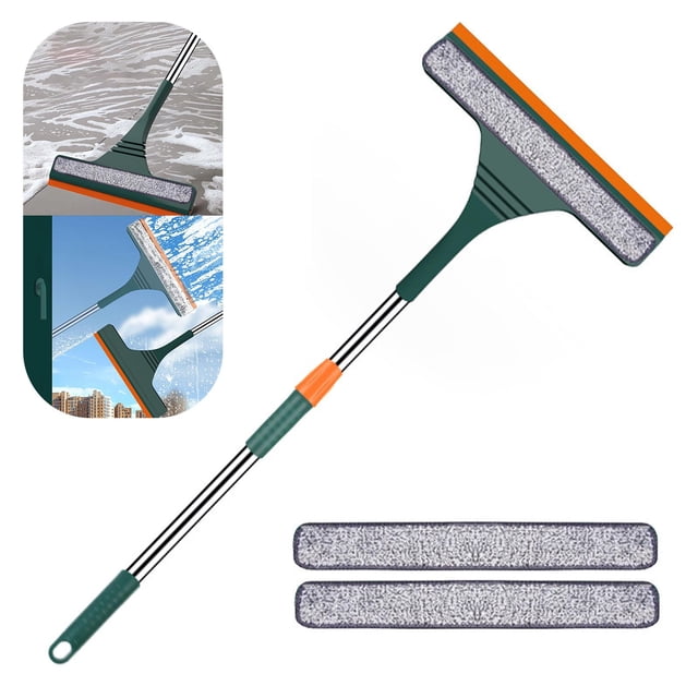 SuChun Cleaning Brush 2 In 1 Window Cleaning Kit Window Squeegee Cleaner Extendable Window Cleaner Tool Telescopic Window Cleaning Equipment