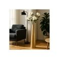 thumbnail image 3 of Modern Textured Metal Vase - Tall  Aluminum Decorative Floor Vase - Metallic Finish - Elegant Home & Office Decor - Ideal for Living Room, Bedroom, and Entryway - 35" Gold, 3 of 13