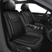 IKABEVEM Car 5-Seat Covers Front & Rear Full Set for Nissan Altima 2009-2024 Car Seat Covers PU Leather Cushion Pad (Black)