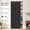 Black, variant on Accordion Door Curtain for Closet and Laundry Room, Space Privacy Panel with Tieback, 39" x 78", Stone White, Hallway Divider
