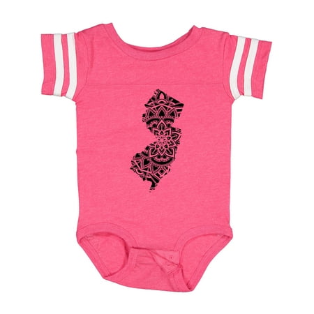 

Inktastic New Jersey Silhouette Mandala Boys or Girls Baby Bodysuit
