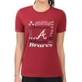thumbnail image 4 of Women's G-III 4Her by Carl Banks Red Atlanta Braves Super-Slim Fit Lightweight Collage Team Graphic Crew Neck T-Shirt, 4 of 5