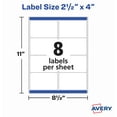 thumbnail image 3 of Avery Shipping Labels, 2-1/2" x 4", Paper, White, TrueBlock®, Laser/Inkjet, 80 Labels (5821), 3 of 14