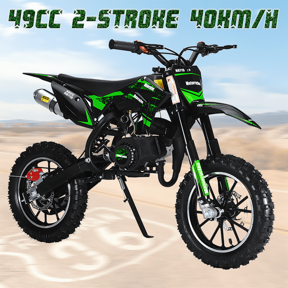 Seipouy 49cc Dirt Bike for Adults & Kids,Kids Dirt Bike Mini Dirt Bikes,2-Stroke Gas Power Motocross Off-Road, Mini Pit Bike with Front Rear Disc Brakes, High-Speed Racing Motorcycle for Kid 40KM/H