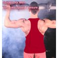 thumbnail image 3 of Men's Stringers Bodybuilding Tank Tops Sleeveless Muscle Shirts Yoga Fitness Vest (Red, X-Large), 3 of 4