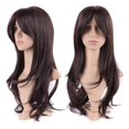 thumbnail image 1 of Perruque Longue Synthétique Bouclée avec Frange Cheveux Courts Perruques Résistantes à la Chaleur Perruque Complète Tête Complète pour Femmes Blond Mèches, 1 of 4