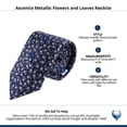 thumbnail image 4 of Ascentix Metallic Flowers and Leaves Necktie, 4 of 4