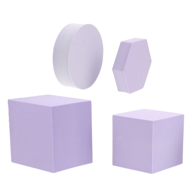 TEHAUX 4Ud Bloques De Espuma Geométricos Lavanda Para Proyectos De Arte Y