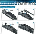 Yeahmol 18 in & 18 in Windshield Wiper Blades Fit For Mercury