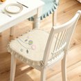 thumbnail image 3 of Embroidered Lace Edge Dining Chair Seat Cushion Breathable Polyester Anti- Tie-on Kitchen Chair Pad, 3 of 4