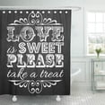 thumbnail image 1 of ABPHQTO Wedding Love is Sweet Signos Pizarra Take Treat Recepción Cortina de ducha 160x180 cm, 1 of 1