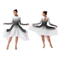thumbnail image 2 of vastwit Costume de Danse Lyrique Moderne pour Femmes à Manches Longues, Valse, Danse de Salon, Performance, Robes de Danse, Noir TTG, 2 of 4