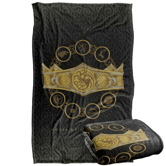 House of The Dragon Blanket, 36"x58" Dragon Crown Silky Touch Super Soft Throw Blanket