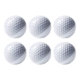 thumbnail image 1 of 6 pelotas de golf de doble capa, pelota de juego de competición, pelota de práctica de golf reutilizable para patio trasero, interior y exterior,, 1 of 8