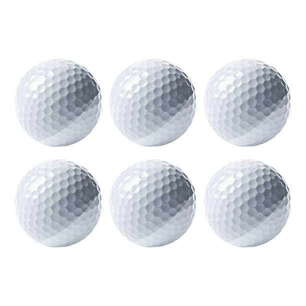 6 pelotas de golf de dos capas, pelota de entrenamiento de golf, pelota de juego de competición reutilizable para equipos de golf de jardín interior y