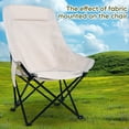 thumbnail image 3 of 36x33 inch Camping Chair Replacement Fabric Oxford Cloth High Back Camping Chair Cover Floral White Waterproof Collapsible Lightweight Outside Folding, 3 of 5